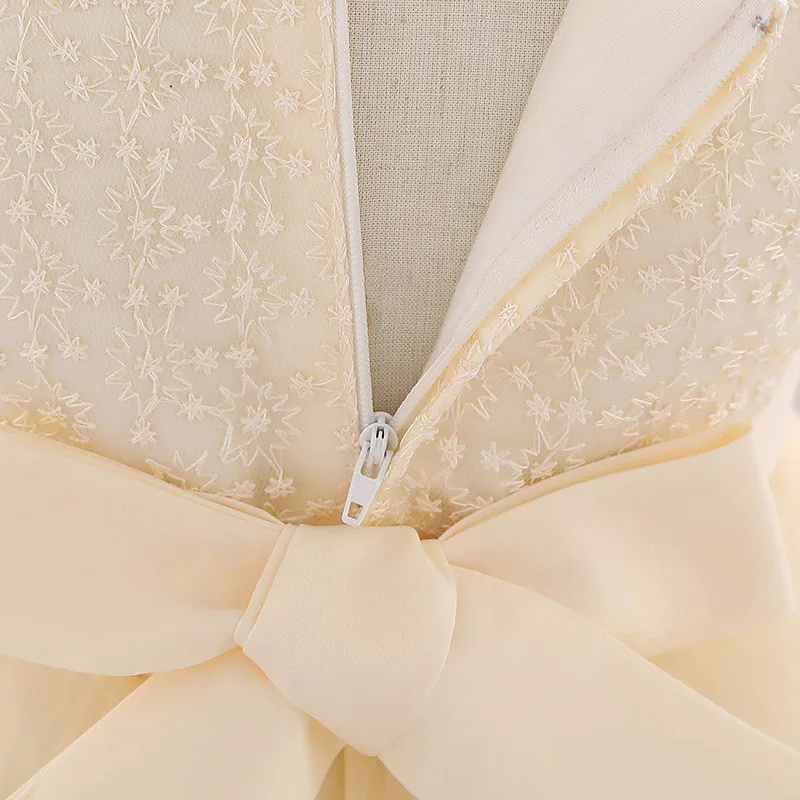 Baby Flower Patch Embellished lace Dress for Wedding