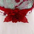 Baby Wedding Flower Patch Sheer Dress Sleeveless
