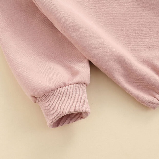 Winter Plain Color Lemon Embroidery Onesie Long Sleeve - Image 4