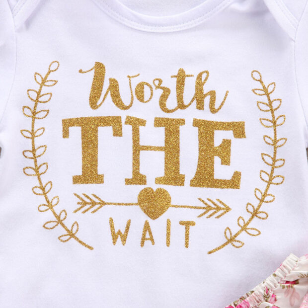 "Worth the Wait" Pink Floral Bodysuit Set Skirted Shorts Headband - Image 5