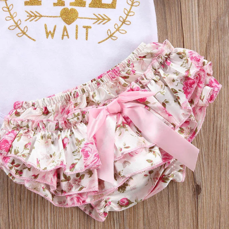 "Worth the Wait" Pink Floral Bodysuit Set Skirted Shorts Headband - Image 6