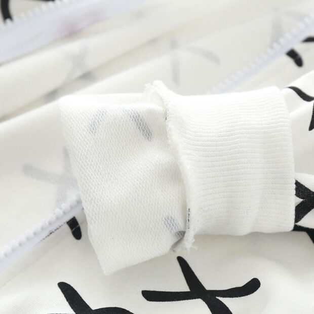 Baby X Mark Pattern Zip Up Hooded Jacket Long Sleeve - Image 4