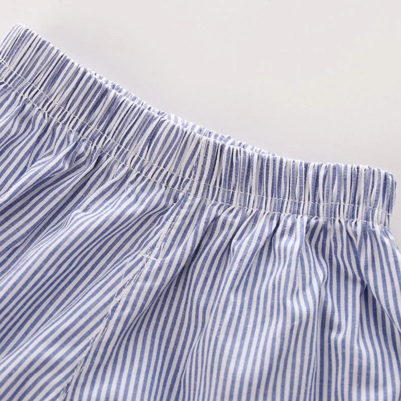 Baby Girl Floral Lace Blouse Sleeveless, Stripe Shorts 2 pcs - Image 4