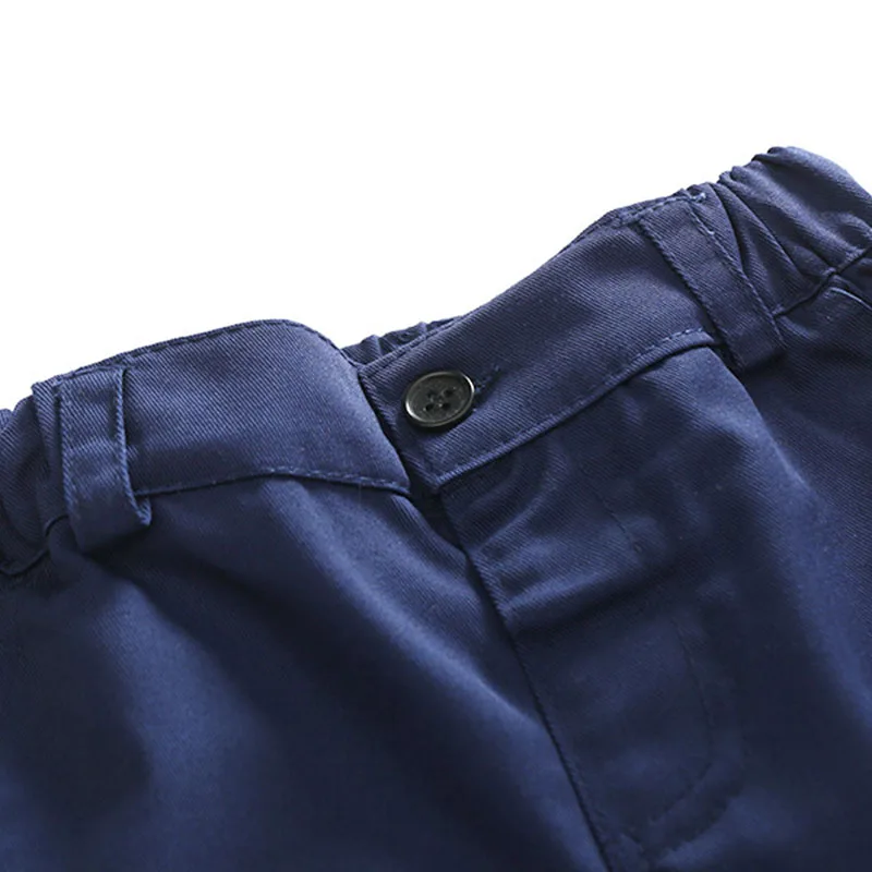 Stylish Gentlemen Suit Bow Tie Button Collar Shirt Long Sleeves Trousers - Image 12