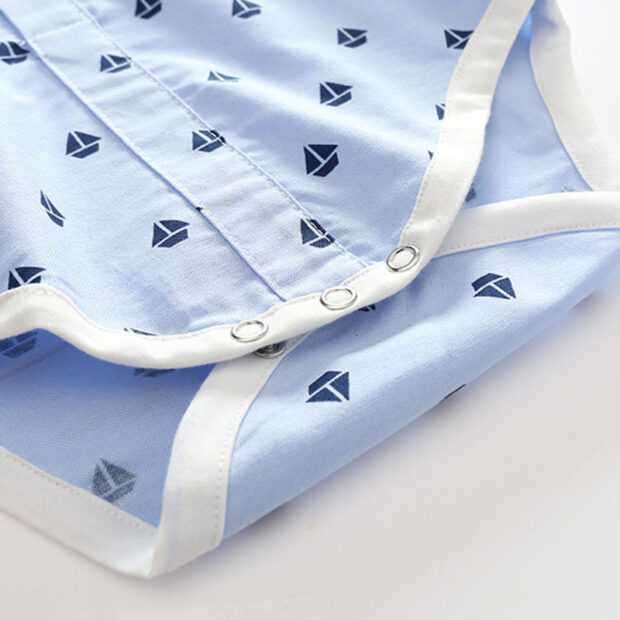 Sailboat Print Polo Onesie Baby Suit