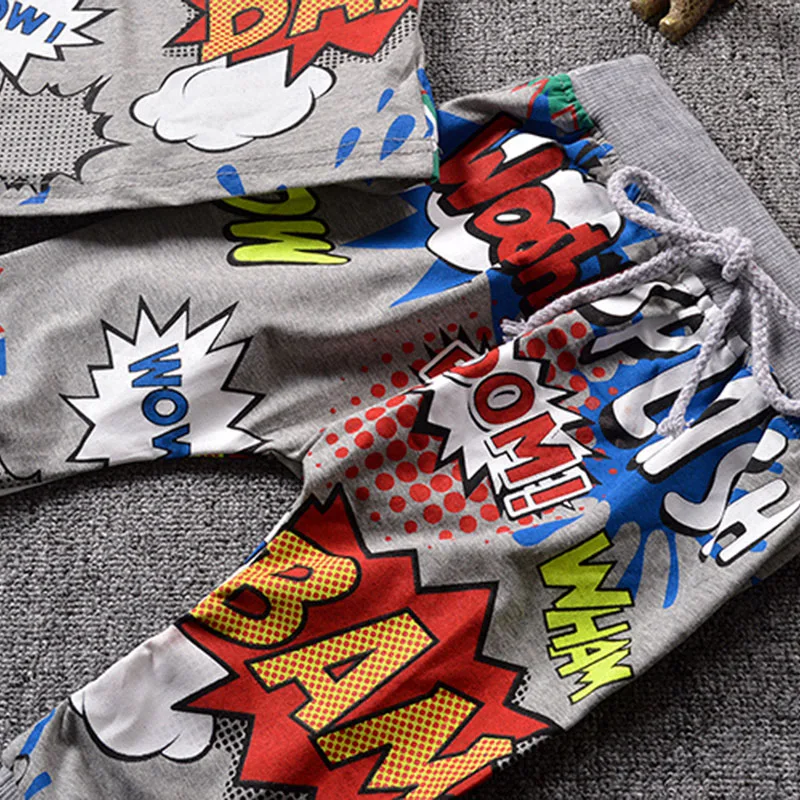 Comic Print Long Sleeves Sweater Pullover Harem Trousers Jumpsuit - Image 11