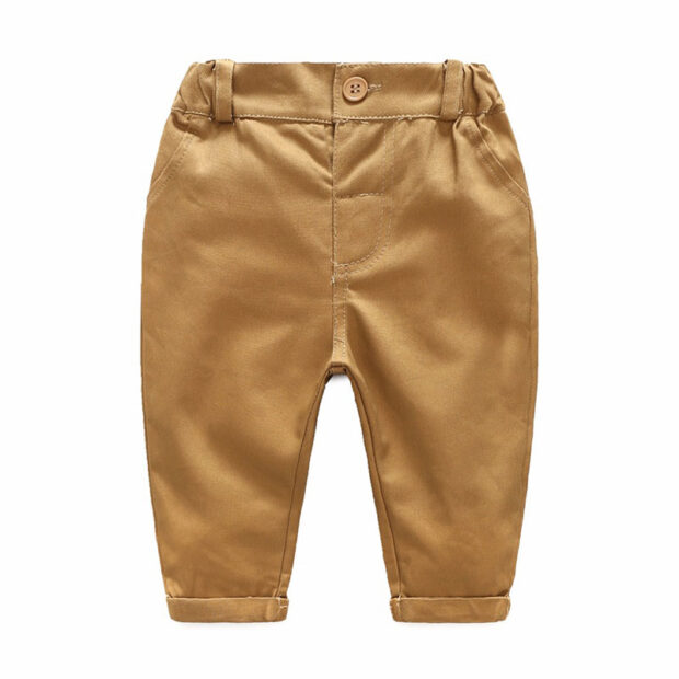 Trendy Bow Tie Button Bodysuit Shirt Vest Trousers - Image 9