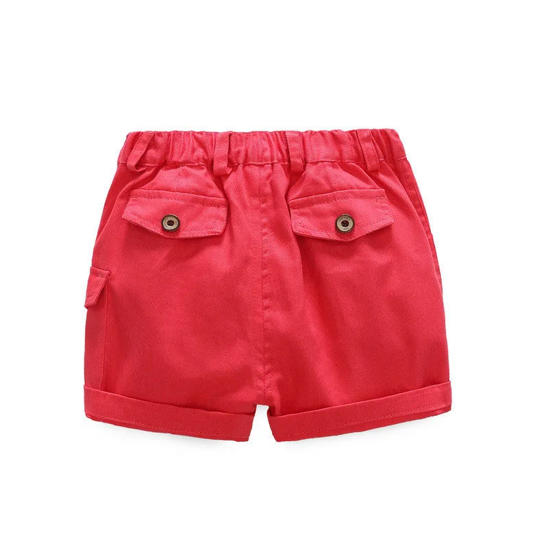 Baby Pink Striped Button Collar Shirt with Shorts - Image 8