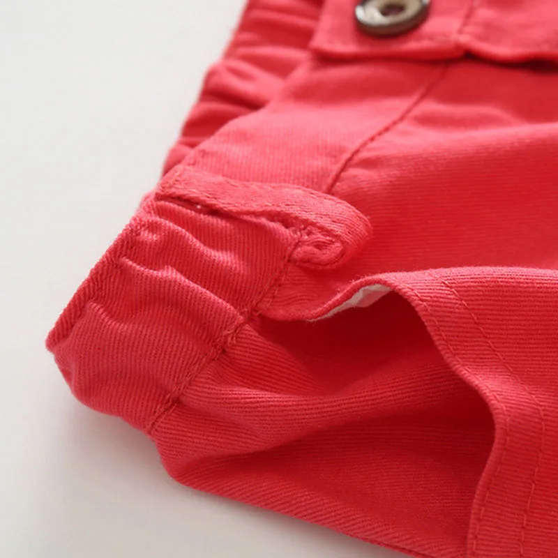 Baby Pink Striped Button Collar Shirt with Shorts - Image 10