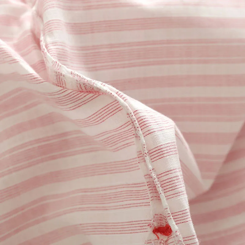 Baby Pink Striped Button Collar Shirt with Shorts - Image 6