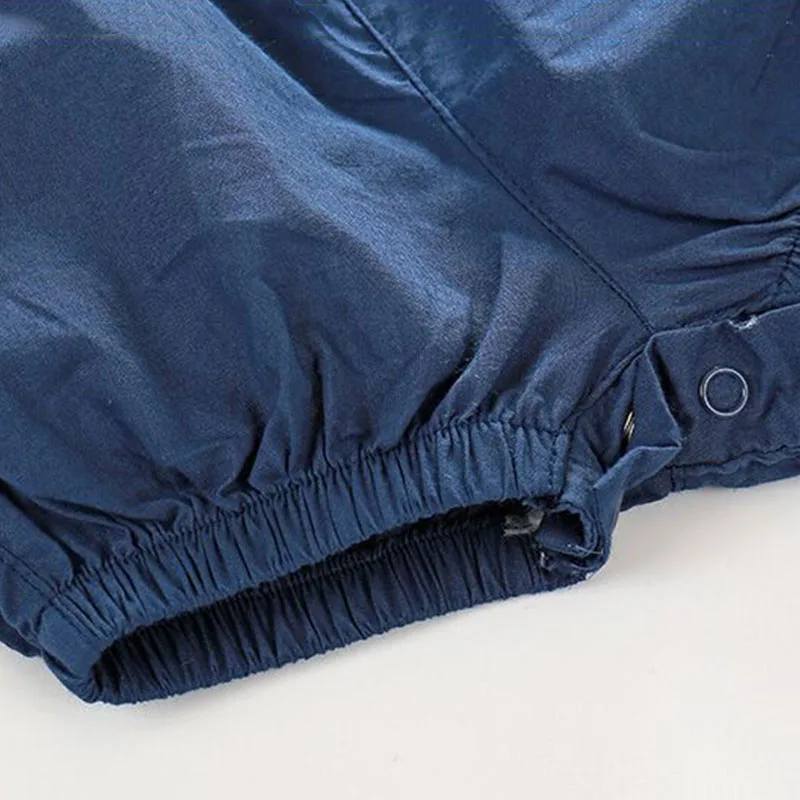 Sailor Print Button Bow Tie Collar Shirt Bodysuit Suspenders Shorts - Image 11