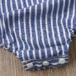 Stripe Pattern Ribbon Bow Off Shoulders Bodysuit Sleeveless - Image 4