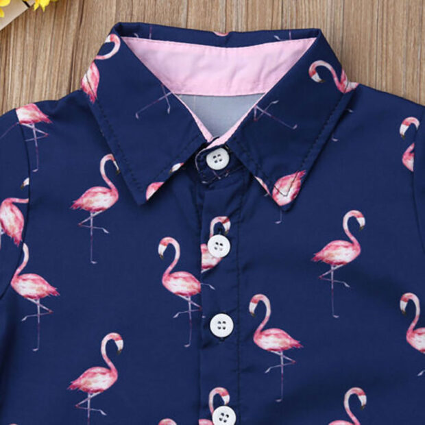 Flamingo Variable Shirt & Elastic Shorts Short Sleeve - Image 3