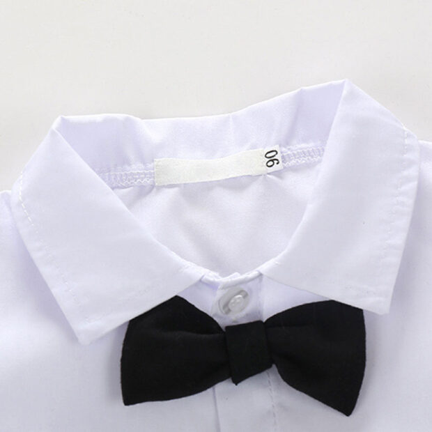 Baby Boy Gentlemen Wedding Bow Tie Tuxedo Coat, Dress Shirt, Pants 4 pcs Outfit - Image 6