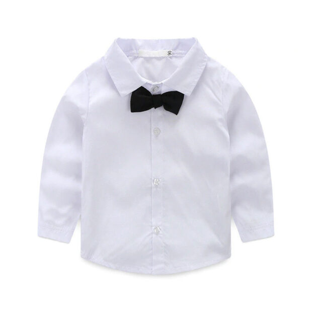 Baby Boy Gentlemen Wedding Bow Tie Tuxedo Coat, Dress Shirt, Pants 4 pcs Outfit - Image 5