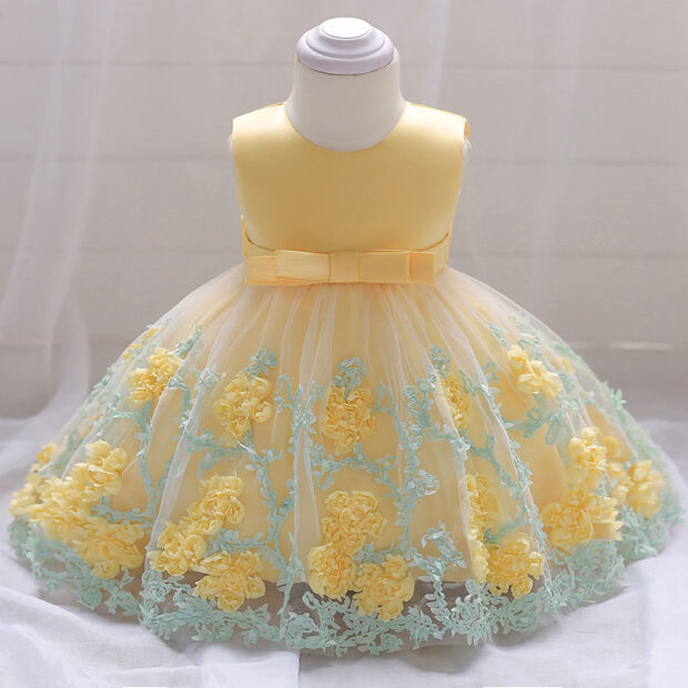 Baby Floral Wedding Dress Sleeveless