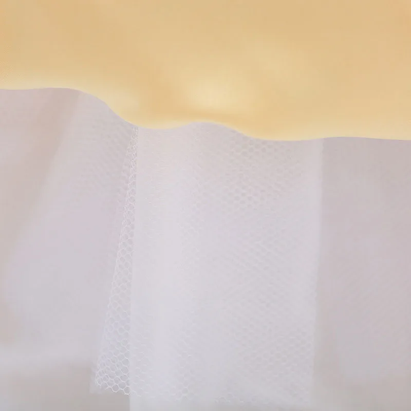 Yellow Floral Garden Laced Ribbon Princess Dress Sleeveless For Wedding & Birthday - Image 8