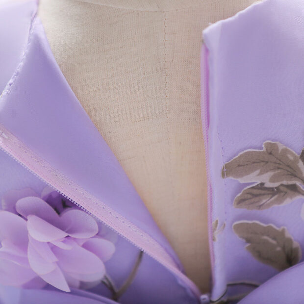 Baby Purple Butterfly Wedding Dress