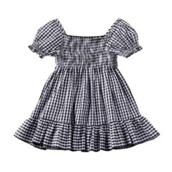 Baby Gingham pattern Ruffled Dress