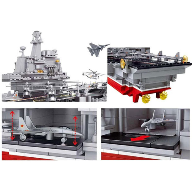 Sluban Navy Aircraft Carrier Warship 1:450 Building Blocks Toy - Image 4