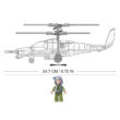 Sluban Russian Black Shark Kamov Ka-50 Helicopter Building Blocks Toy