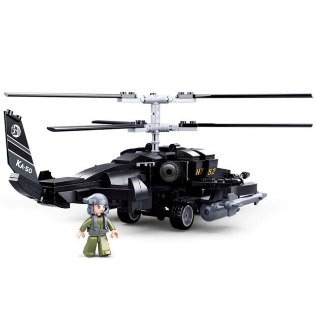 Sluban Russian Black Shark Kamov Ka-50 Helicopter Building Blocks Toy - Image 2