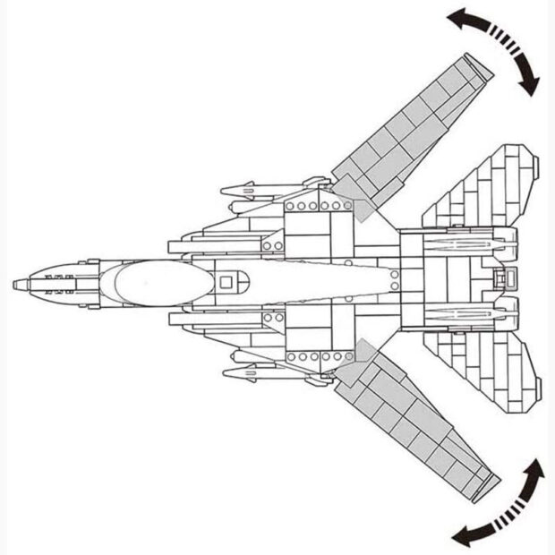 Sluban F-14 US Tomcat Fighter Jet Building Blocks Toy