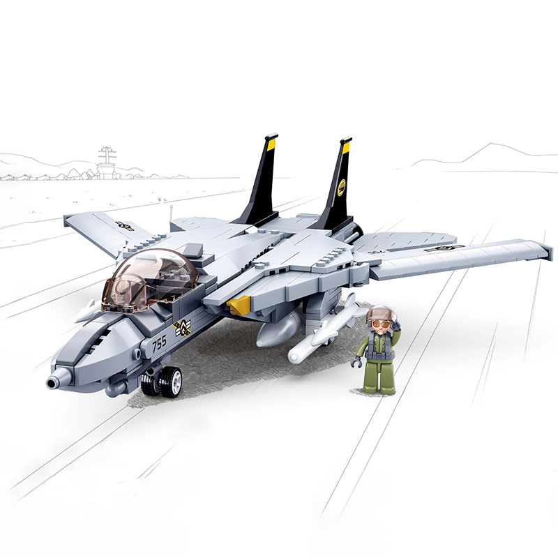 Sluban Fighter Jet F14 Brick Toy - MyLoveHoney Toy