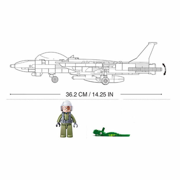 Sluban F-14 US Tomcat Fighter Jet Building Blocks Toy - Image 4