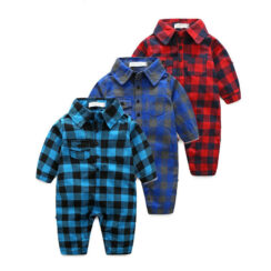 Baby Checker Button Jumpsuit