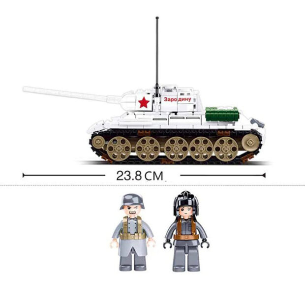 Sluban Battle of Budapest World War II White Tank Building Blocks Toy - Image 4