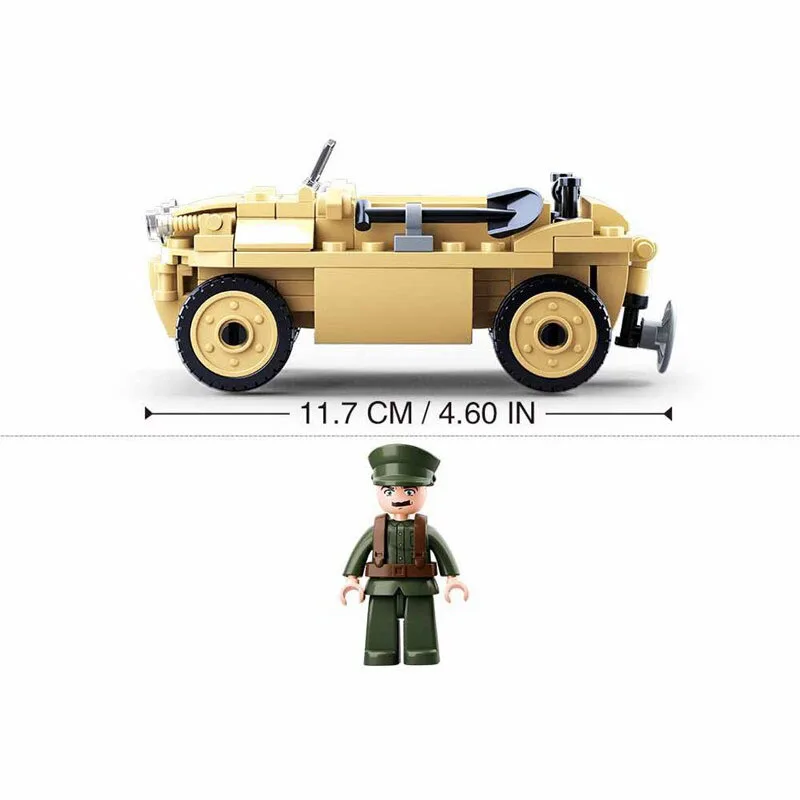 Sluban German Amphibious Vehicle Schwimmwagen Building Blocks Toy - Image 4