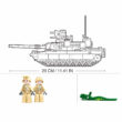 Sluban M1A2 Abrams World War II USA Battle Tank Building Blocks Toy