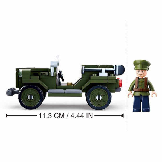 Sluban World War II GAZ67 Soviet Military Jeep Building Blocks Toy