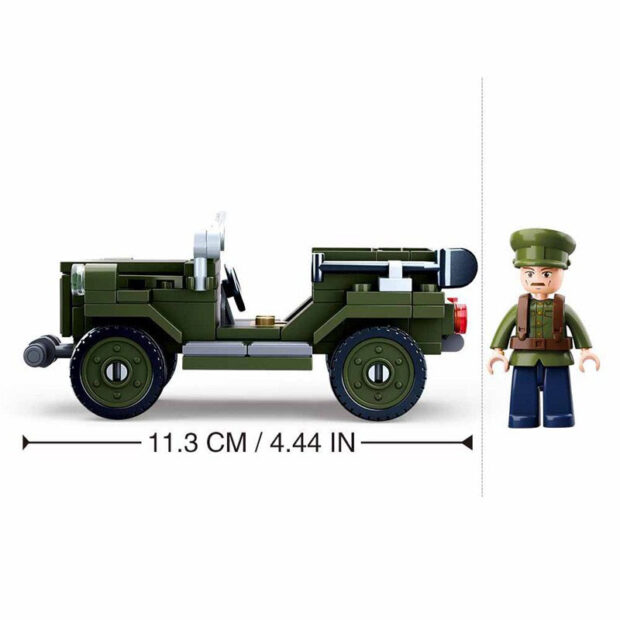 Sluban World War II GAZ67 Soviet Military Jeep Building Blocks Toy - Image 4