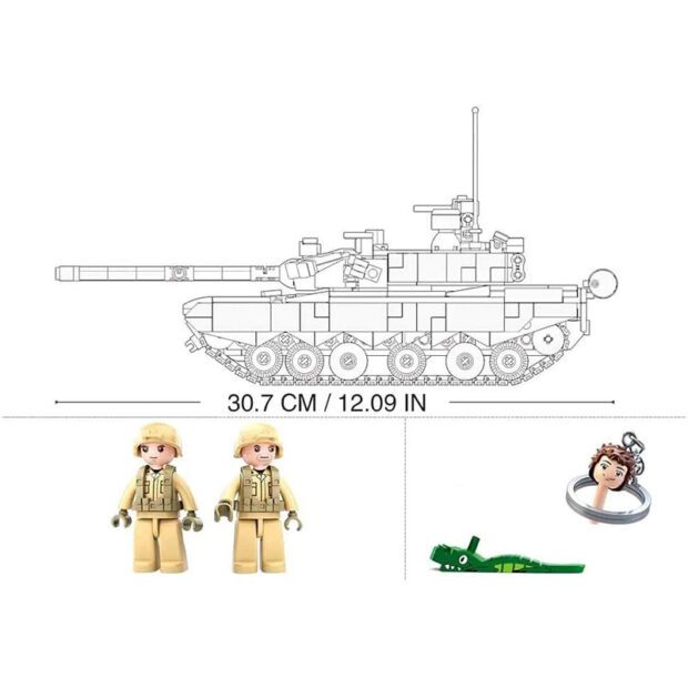 Sluban World War II T99A Chinese Main Battle Tank Building Blocks Toy - Image 4