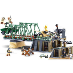 Sluban Battle of Budapest World War II Winter Bridge Battle Building Blocks Toy