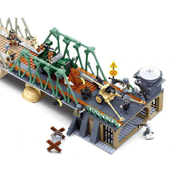 Sluban Battle of Budapest World War II Winter Bridge Battle Building Blocks Toy - Image 2