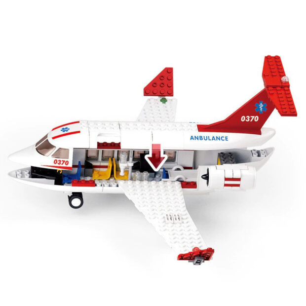 Sluban Air Ambulance Rescue Plane City Building Blocks Toy - Image 2