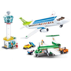 Sluban Airport Air Control Tower with Aircraft Jets City Building Blocks Toy