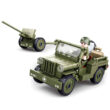 Sluban Allied Willys Jeep & Artillery World War II Building Blocks Toy