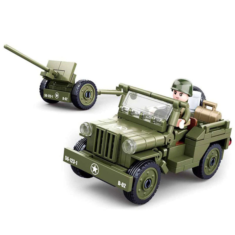 Sluban Allied Willys Jeep Brick Toy - MyLoveHoney Toys