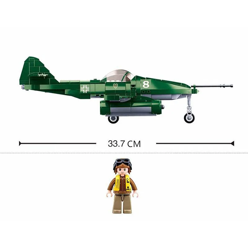 Sluban German Bomber Aircraft ME262 World War II Military Building Blocks Toy - Image 4
