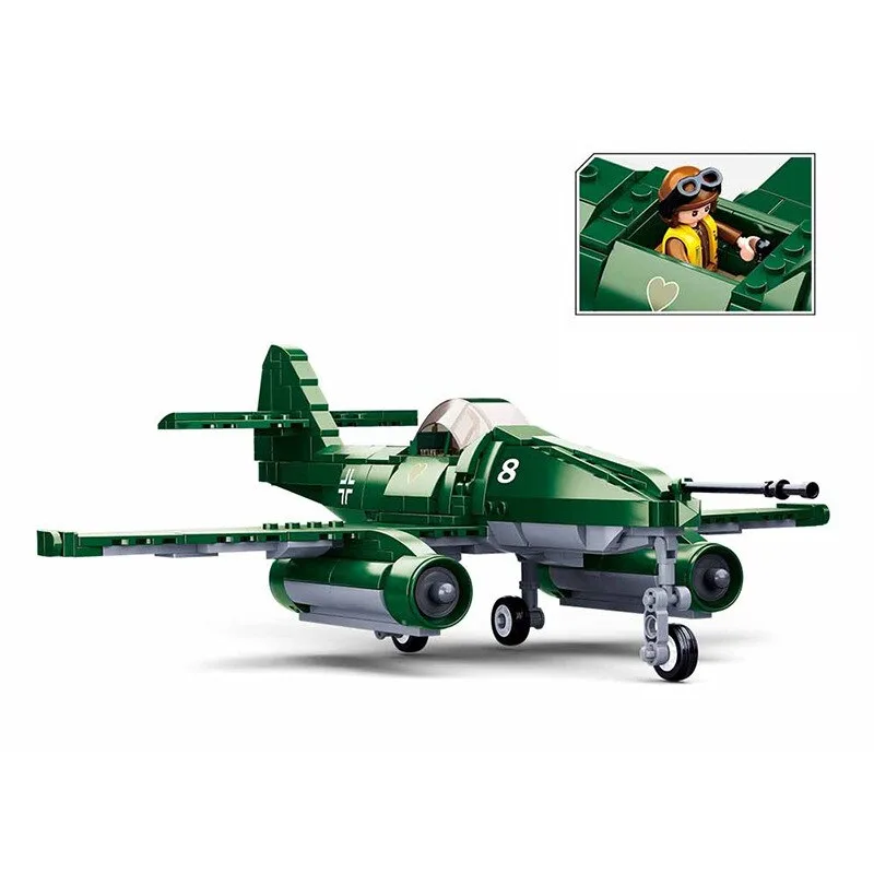 Sluban German Bomber Aircraft ME262 World War II Military Building Blocks Toy - Image 3