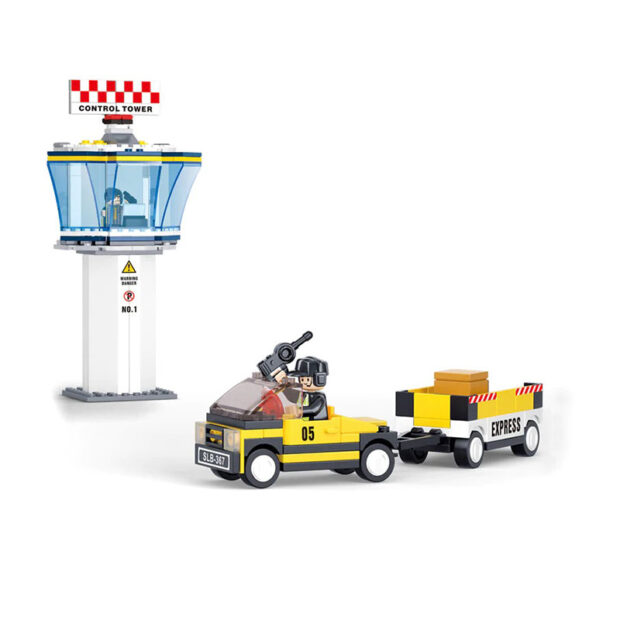 Sluban International Airport Terminal with Airbus City Building Blocks Toy - Image 6