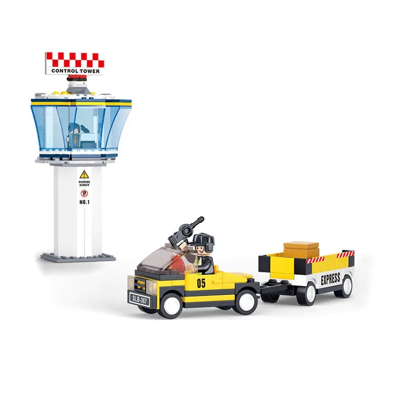 Sluban International Airport Terminal with Airbus City Building Blocks Toy - Image 6