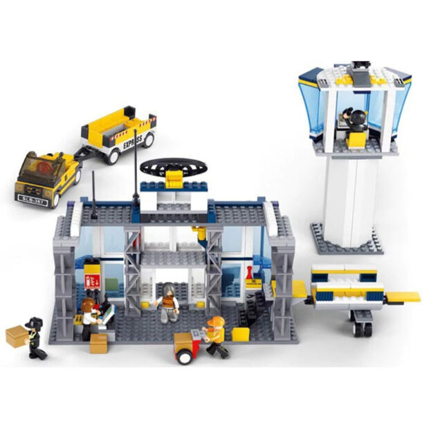 Sluban International Airport Terminal with Airbus City Building Blocks Toy - Image 5
