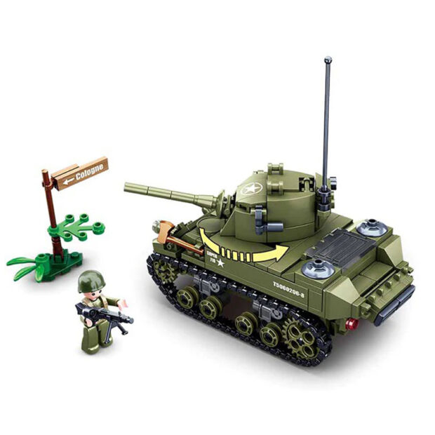Sluban World War II M5 Stuart Light Tank Military Building Blocks Toy