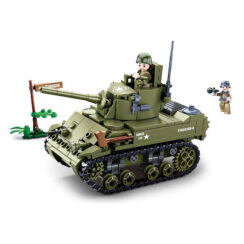 Sluban World War II M5 Stuart Light Tank Military Building Blocks Toy