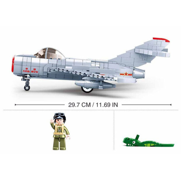 Sluban MIG-15 Fighter Jet Soviet Union Military Building Blocks Toy - Image 3